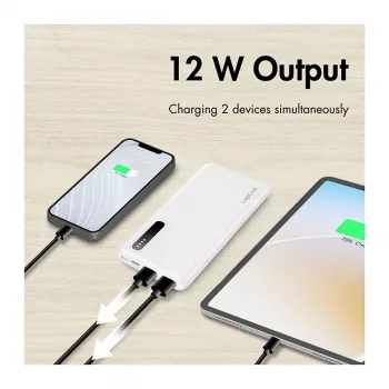 Logilink Batería externa móvil, LiPo, 8000 mAh, Blanco