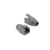 LogiLink MP0034 Funda modular antipinzamiento para conector modular RJ45 Cat.6, 8,0mm, gris, pack de 10