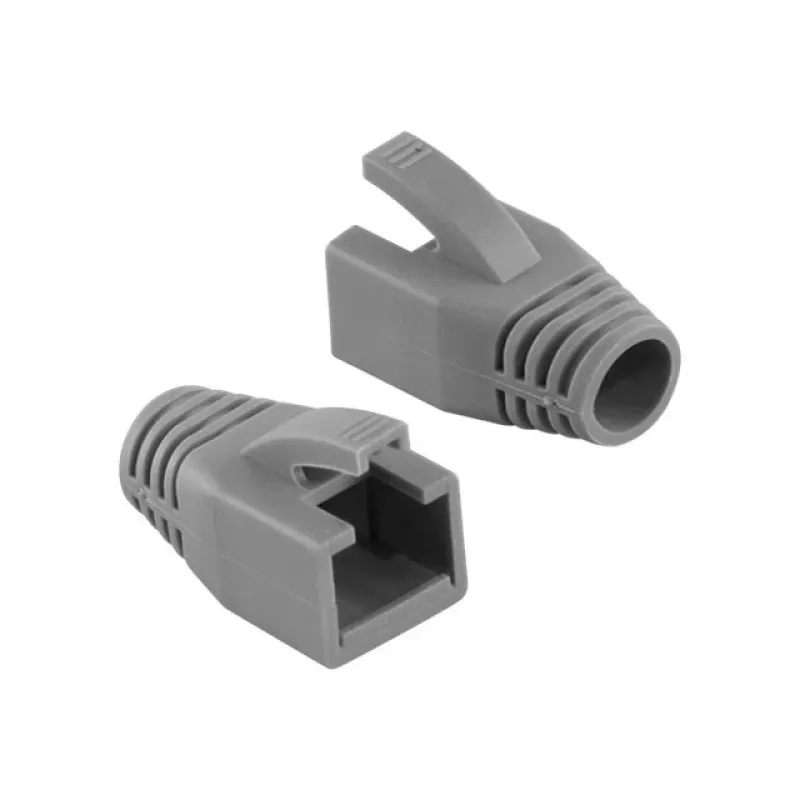 Fundas de alivio de tracción RJ45 LogiLink MP0035, gris, pack de 50