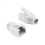 LOGILINK MP0035W Funda protectora para conector RJ45 8mm blanca, 50 unidades