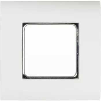 LogiLink NF0002 caja de pared empotrable 80x80 mm con recorte 45x45 mm, blanco puro, sistema francés