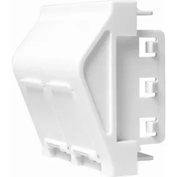 LogiLink NF0012 placa de pared empotrable para 2 módulos keystone, 45 x 45 mm, sistema francés, blanco puro