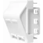 LogiLink NF0012 placa de pared empotrable para 2 módulos keystone, 45 x 45 mm, sistema francés, blanco puro