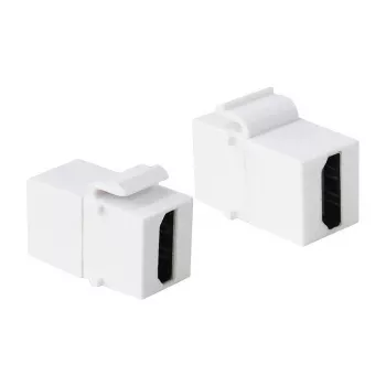 LogiLink NK0014 Módulo keystone HDMI de acoplamiento, hembra a hembra, Blanco, 4K 60Hz, HDCP 2.2, 18 Gbit/s, Snap-in