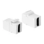 LogiLink NK0014 Módulo keystone HDMI de acoplamiento, hembra a hembra, Blanco, 4K 60Hz, HDCP 2.2, 18 Gbit/s, Snap-in