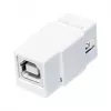 LogiLink NK0017 módulo keystone USB 2.0 Type-A hembra a Type-B hembra, blanco
