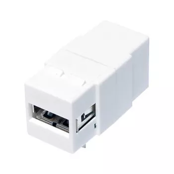 LogiLink NK0017 módulo keystone USB 2.0 Type-A hembra a Type-B hembra, blanco