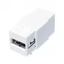 LogiLink NK0017 módulo keystone USB 2.0 Type-A hembra a Type-B hembra, blanco