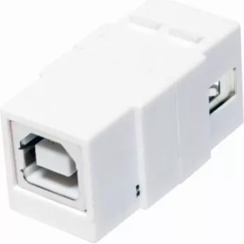 LogiLink NK0017 Adaptador USB 2.0 A conector hembra a B conector hembra plano blanco