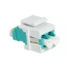 LogiLink NK0031 acoplador de fibra óptica Keystone LC dúplex multimodo OM3/OM4, aqua