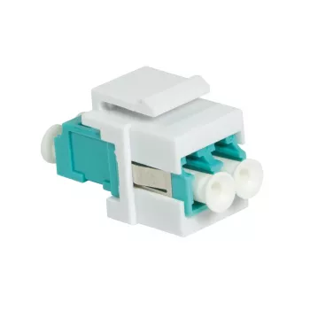 LogiLink NK0031 acoplador de fibra óptica Keystone LC dúplex multimodo OM3/OM4, aqua