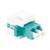 LogiLink NK0031 acoplador de fibra óptica Keystone LC dúplex multimodo OM3/OM4, aqua