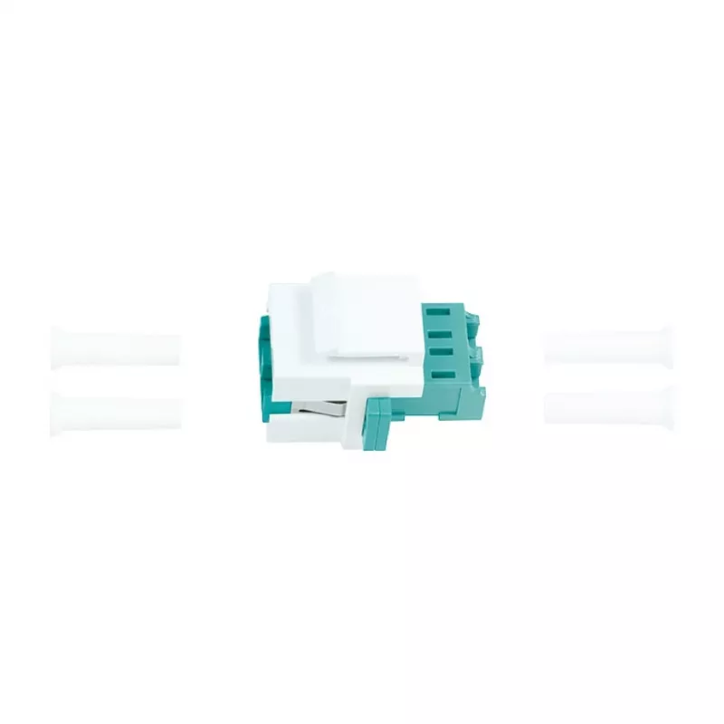 LogiLink NK0031 acoplador de fibra óptica Keystone LC dúplex multimodo OM3/OM4, aqua