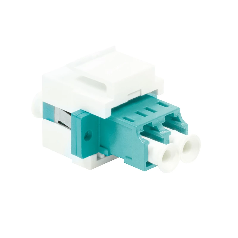 LogiLink NK0031 acoplador de fibra óptica Keystone LC dúplex multimodo OM3/OM4, aqua