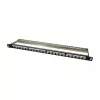 LogiLink NK4040 Panel de conexión Keystone blindado de 24 puertos, 0,5U, negro