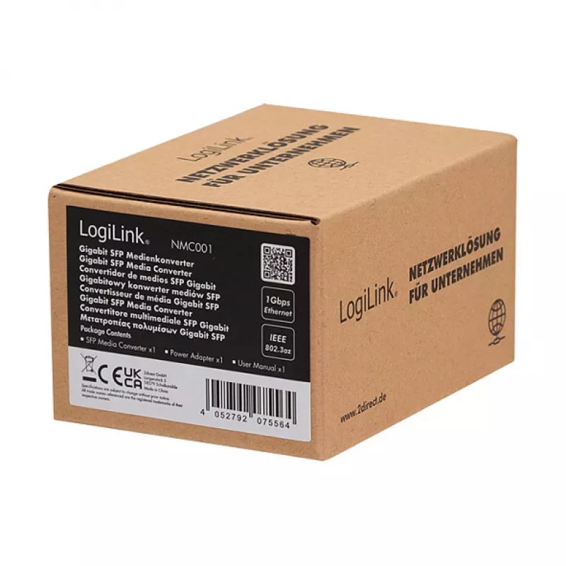 Logilink NMC001 Convertidor de medios Gigabit RJ45 a SFP