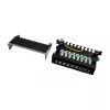 LogiLink NP0017B patch panel – 8 puertos Cat6 STP, montaje en pared/bajo mesa, negro