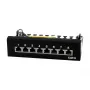 LogiLink NP0017B patch panel – 8 puertos Cat6 STP, montaje en pared/bajo mesa, negro