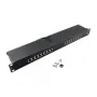 LOGILINK NP0057 Panel de parcheo Cat6 STP, 19 pulgadas 1U 16 puertos, RJ45/LSA IDC, Black EconLine