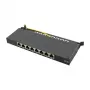 LogiLink NP0064B panel de parcheo de sobremesa, 8 puertos Cat6A STP, 0.5 U, negro