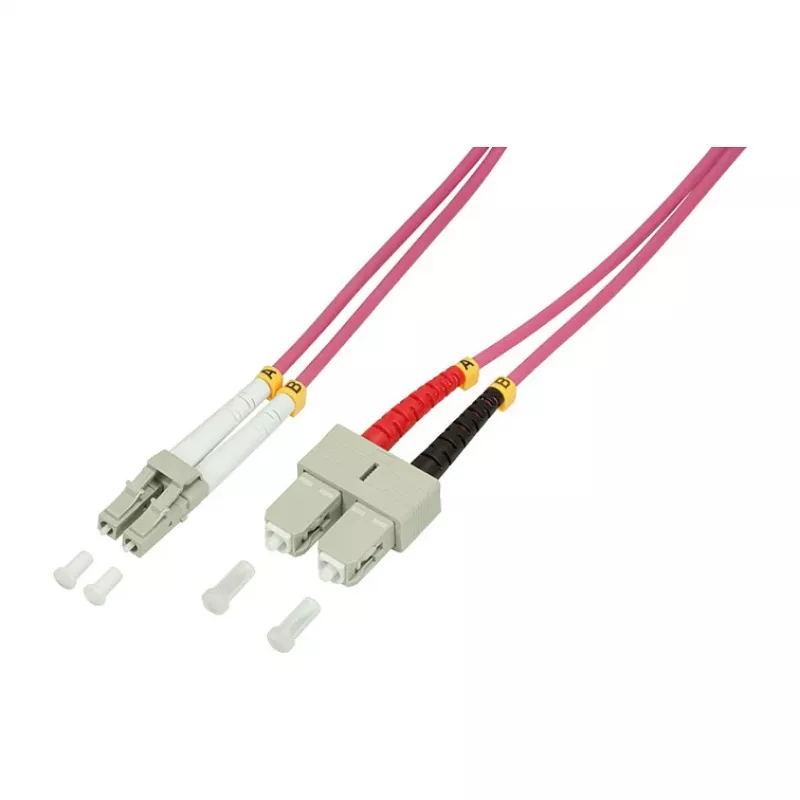 LogiLink Cable de conexión de fibra óptica OM4 LC/SC dúplex multimodo 20m LSZH aqua