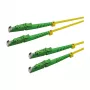 Cable de fibra óptica patch OS2 monomodo dúplex LSH/APC a LSH/APC 1m amarillo LSZH