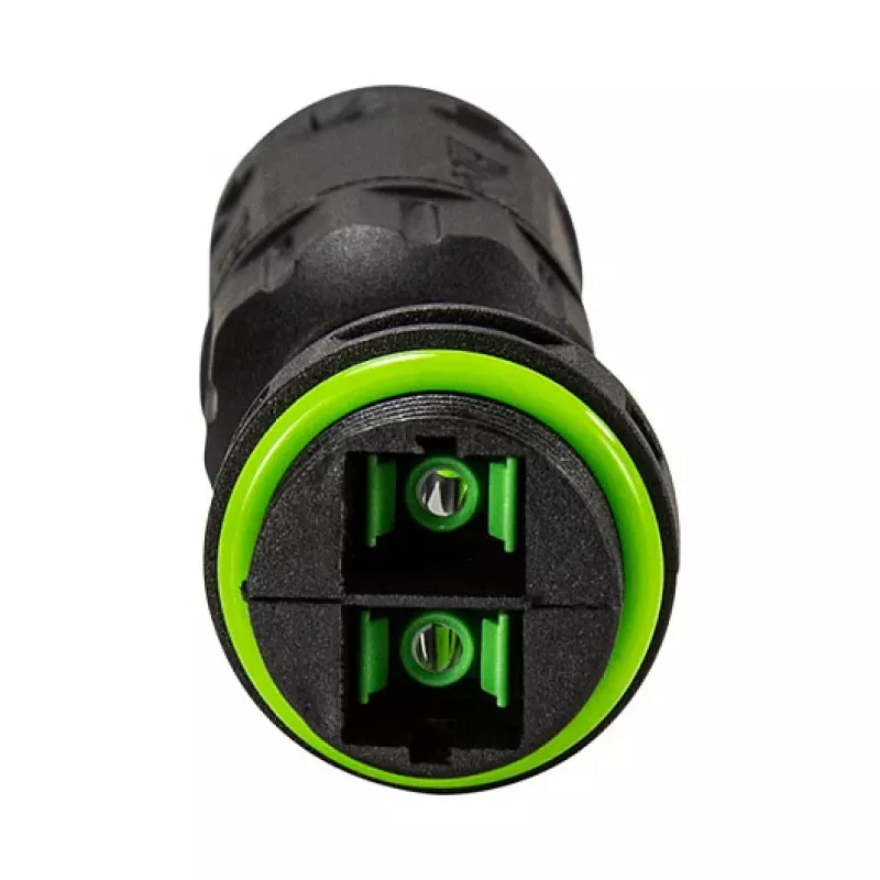 LOGILINK conector SC dúplex de fibra óptica para exterior con 2 prensaestopas, IP67, negro