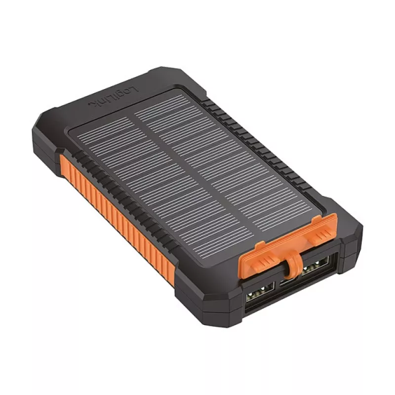 Batería externa solar LogiLink PA0321 6000 mAh con USB-C, IP65, negra