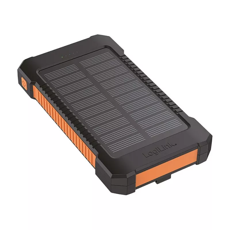 Batería externa solar LogiLink PA0321 6000 mAh con USB-C, IP65, negra