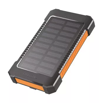 Batería externa solar LogiLink PA0321 6000 mAh con USB-C, IP65, negra