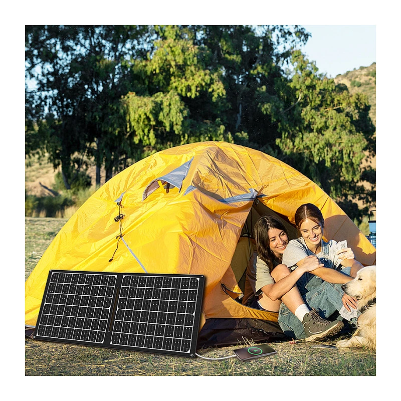LOGILINK PA0341 panel solar plegable - 30W, salida USB-C y USB-A y DC, monocristalino, resistente a salpicaduras IPX4