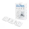 LOGILINK PA0344 cargador magnético 3 en 1 para dispositivos Apple, blanco, plegable, MagSafe, 15W