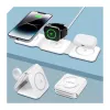 LOGILINK PA0344 cargador magnético 3 en 1 para dispositivos Apple, blanco, plegable, MagSafe, 15W