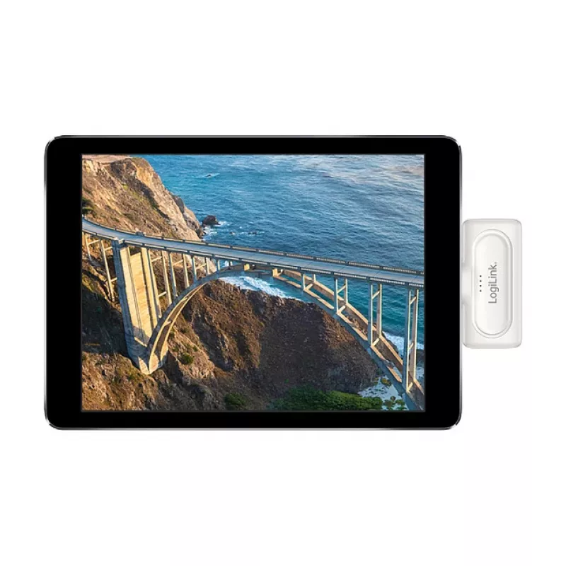 LogiLink PA0349W batería externa móvil, 5000 mAh, LiPo, conector USB-C plegable integrado y puerto USB-C, blanco