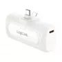 LogiLink PA0349W batería externa móvil, 5000 mAh, LiPo, conector USB-C plegable integrado y puerto USB-C, blanco