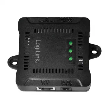 LogiLink POE005 Splitter PoE, 1 puerto Gigabit, 24W máx, salida DC 5/9/12V