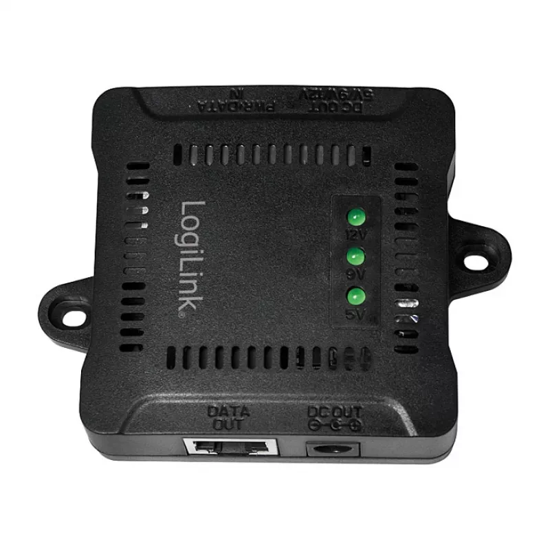 LogiLink POE005 Splitter PoE, 1 puerto Gigabit, 24W máx, salida DC 5/9/12V