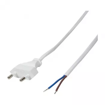 LogiLink cable de alimentación CEE 7/16 a extremo abierto blanco 1,5 m