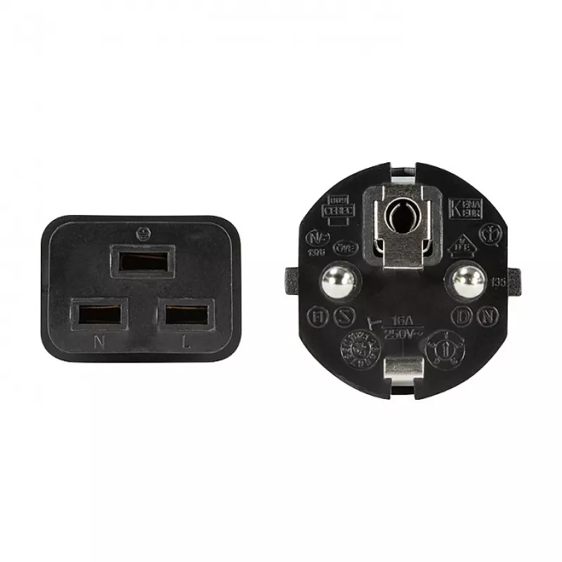 Cable de alimentación Logilink, CEE 7/7 a IEC C19, negro, 3 m