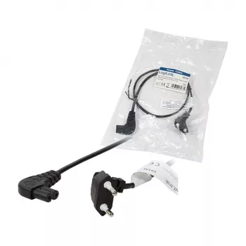 LogiLink Cable de alimentación enchufe euro CEE 7/16 a IEC C7 0,75 m negro