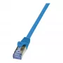 LogiLink PrimeLine Cable de red Cat.6A S/FTP, 0,25 m, azul