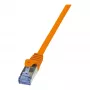 LogiLink PrimeLine CQ3028S cable de conexión Cat.6A S/FTP, RJ45, 0,5 m, retardante de llama, naranja