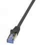 Cable de red LogiLink PrimeLine Cat.6A S/FTP PIMF, 0,25 m, negro CQ3013S