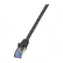 LogiLink PrimeLine Cable de conexión Cat.7 RJ-45 (M) - 0,25 m Negro