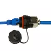 LogiLink Professional Cat.6A STP keystone jack RJ45, IP68 industrial para exteriores, sin herramientas, zamak, negro