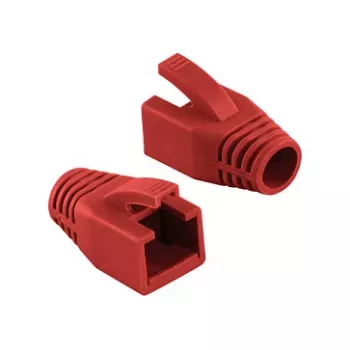 LogiLink Professional Funda protectora para conector modular RJ45 8 mm roja – 50 unidades
