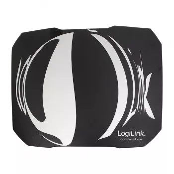 LogiLink Q1 Mate alfombrilla gaming XL – microtejido, base de goma antideslizante, bordes cosidos, tapete de escritorio negro
