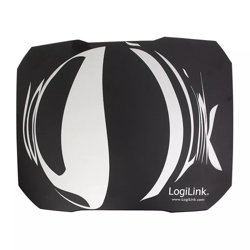 LogiLink Q1 Mate alfombrilla gaming XL – microtejido, base de goma antideslizante, bordes cosidos, tapete de escritorio negro