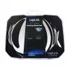 LogiLink Q1 Mate alfombrilla gaming XL – microtejido, base de goma antideslizante, bordes cosidos, tapete de escritorio negro