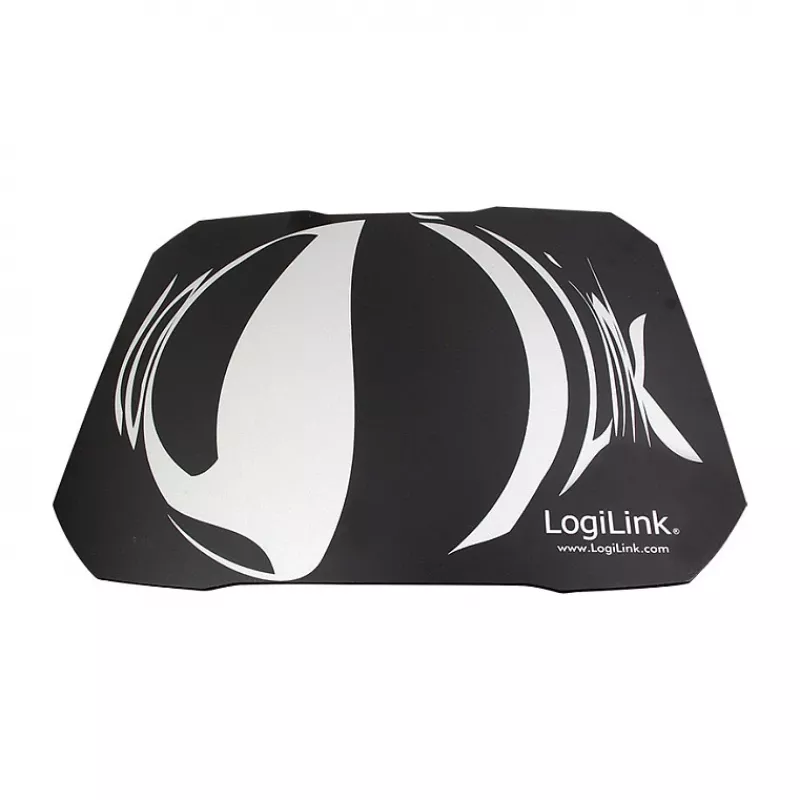 LogiLink Q1 Mate alfombrilla gaming XL – microtejido, base de goma antideslizante, bordes cosidos, tapete de escritorio negro